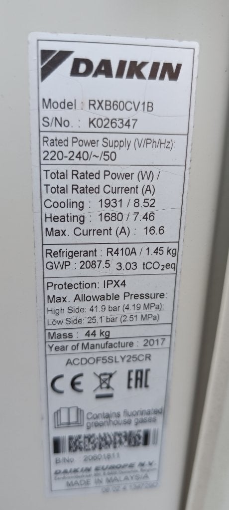 Zoek split daikin, Ophalen, Zo goed als nieuw