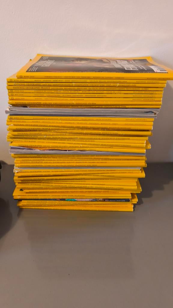+-50 magazines National Geographic, Ophalen