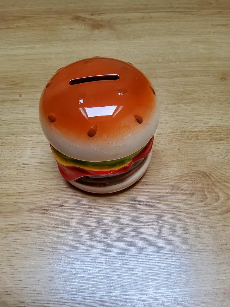 Spaarpot hamburger., Ophalen