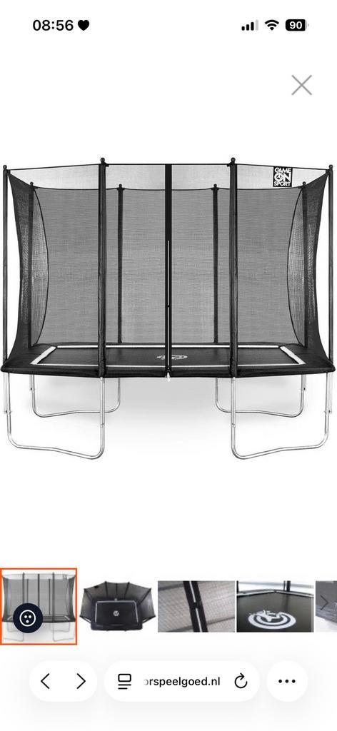 Rechthoekige trampoline, Ophalen, Gebruikt