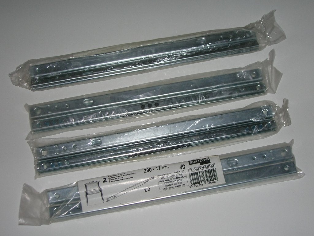 Schuifgeleiders 280 mm – 17 mm, Ophalen, Nieuw, IJzer, Schuif of Grendel