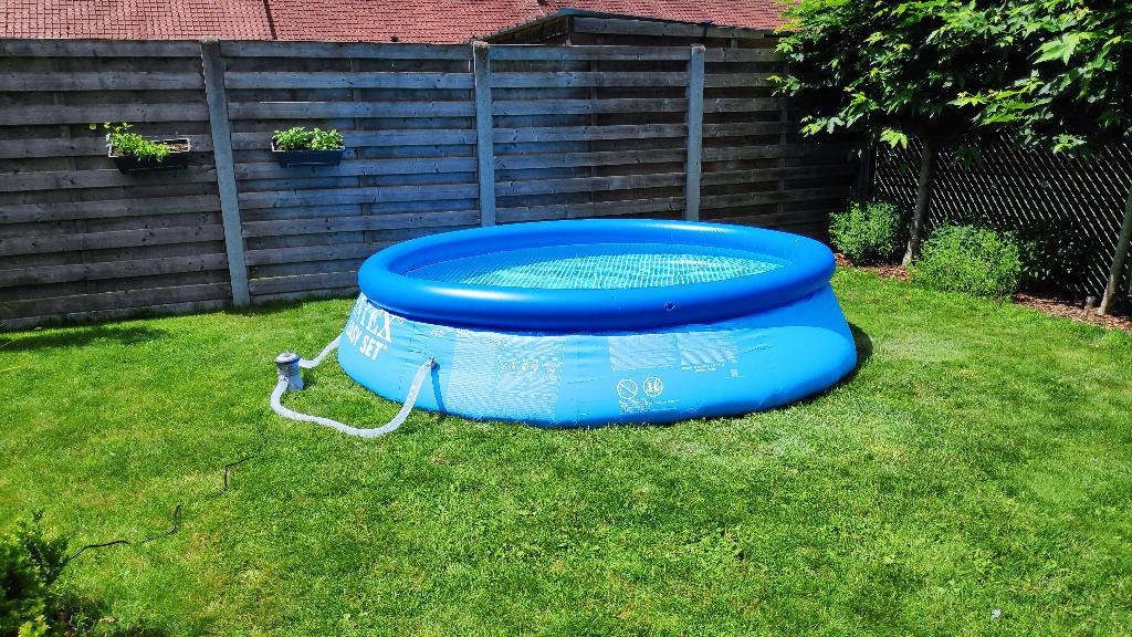 Intex easy set 3.05m x 76cm, Tuin en Terras, Zwembaden, Zo goed als nieuw, Opblaaszwembad, Minder dan 80 cm, 200 tot 400 cm, 300 cm of meer