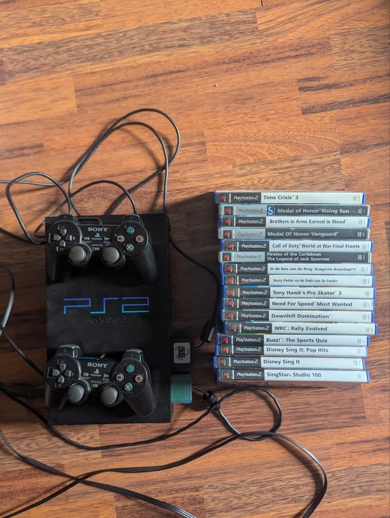 Playstation 2 met 16 games zonder video-output, Games en Spelcomputers, Spelcomputers | Sony PlayStation 2, Ophalen, Gebruikt