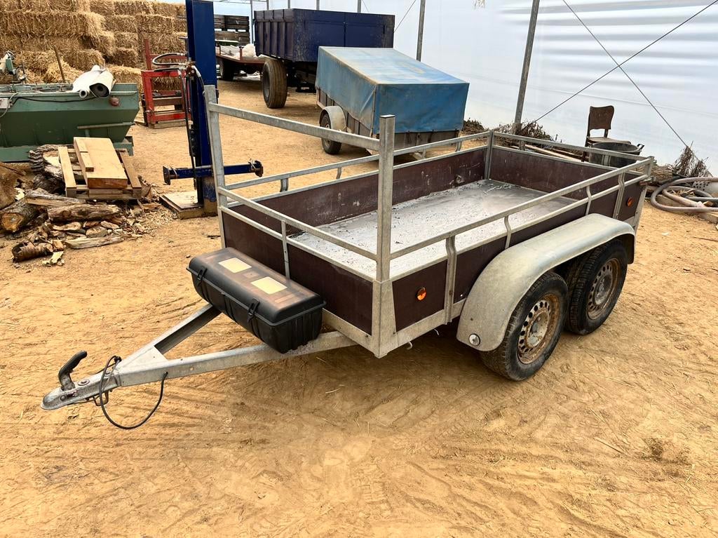 Dubbelas aanhangwagen, Auto diversen, Aanhangers en Bagagewagens, Ophalen, Gebruikt