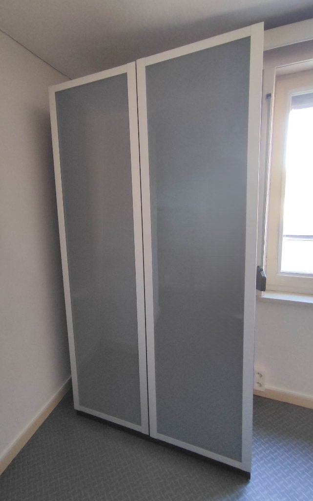 IKEA PAX DRAMMEN kledingkast – 100x60x200 cm – glazen deuren, Modern, strak en minimalistisch, Comme neuf, 100 à 150 cm, 200 cm ou plus