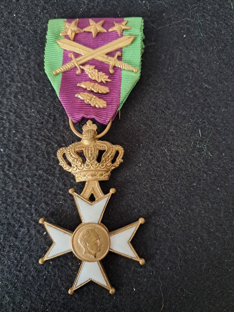 Médaille vétérans Leopold III, Enlèvement ou Envoi, Armée de terre, Ruban, Médaille ou Ailes