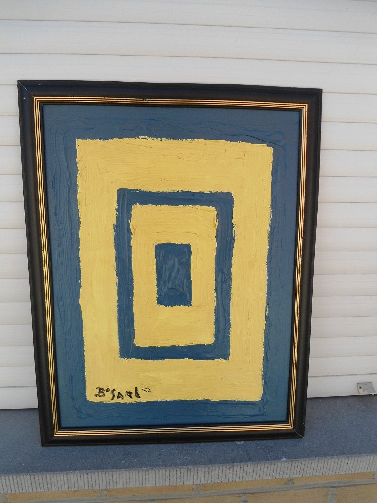 Peinture avec signature de Bram Bogart, Antiquités & Art, Art | Peinture | Classique, Enlèvement ou Envoi, Autres sujets, Peinture à l'huile