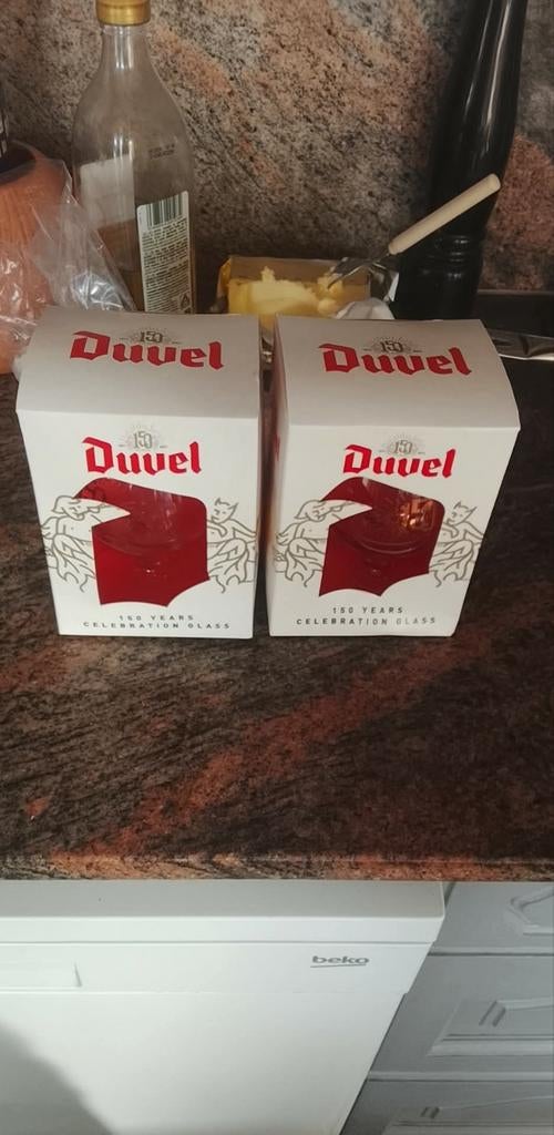 150 years celebration glass duvel / 4 stuks, Enlèvement