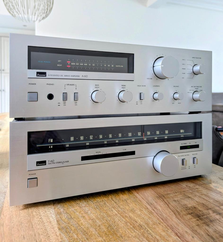 Sansui A60 versterker & tuner vintage audio, Ophalen