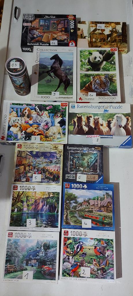 Puzzels 1000 stukken, Ophalen, Zo goed als nieuw, Legpuzzel