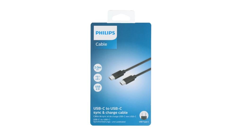 Philips USB-C naar USB-C kabels 2M, Télécoms, Téléphonie mobile | Chargeurs pour téléphone, Neuf, Autres marques, Enlèvement