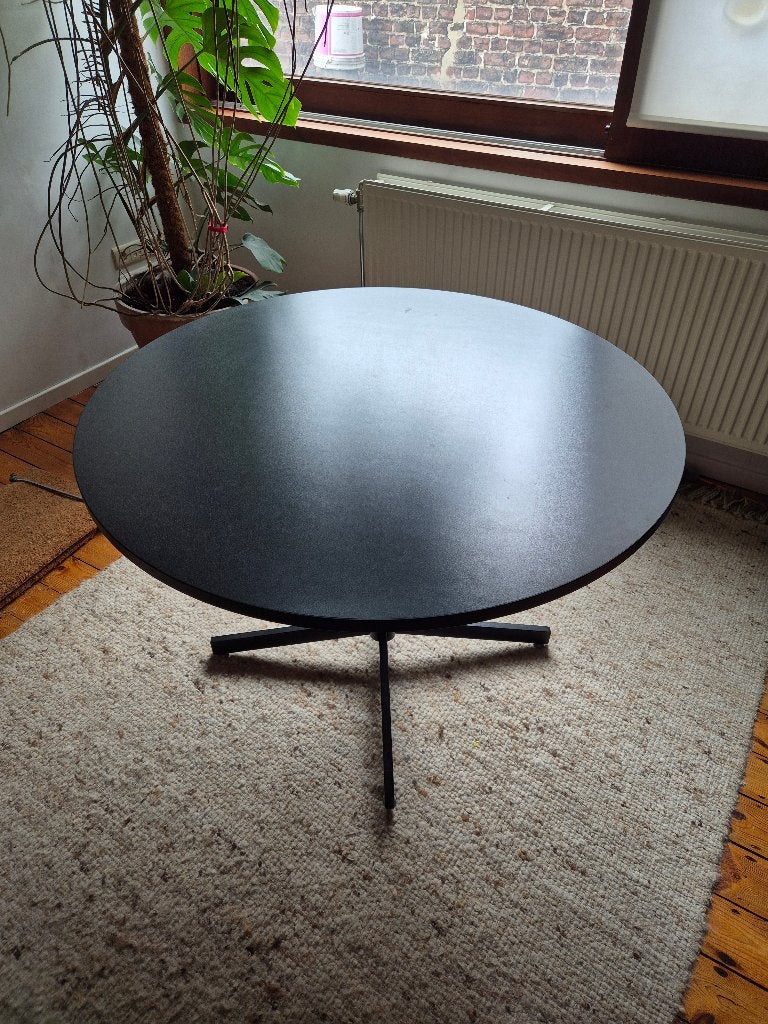 Table de cuisine ronde entièrement noire, Maison & Meubles, Quatre personnes, Rond, Enlèvement, Utilisé