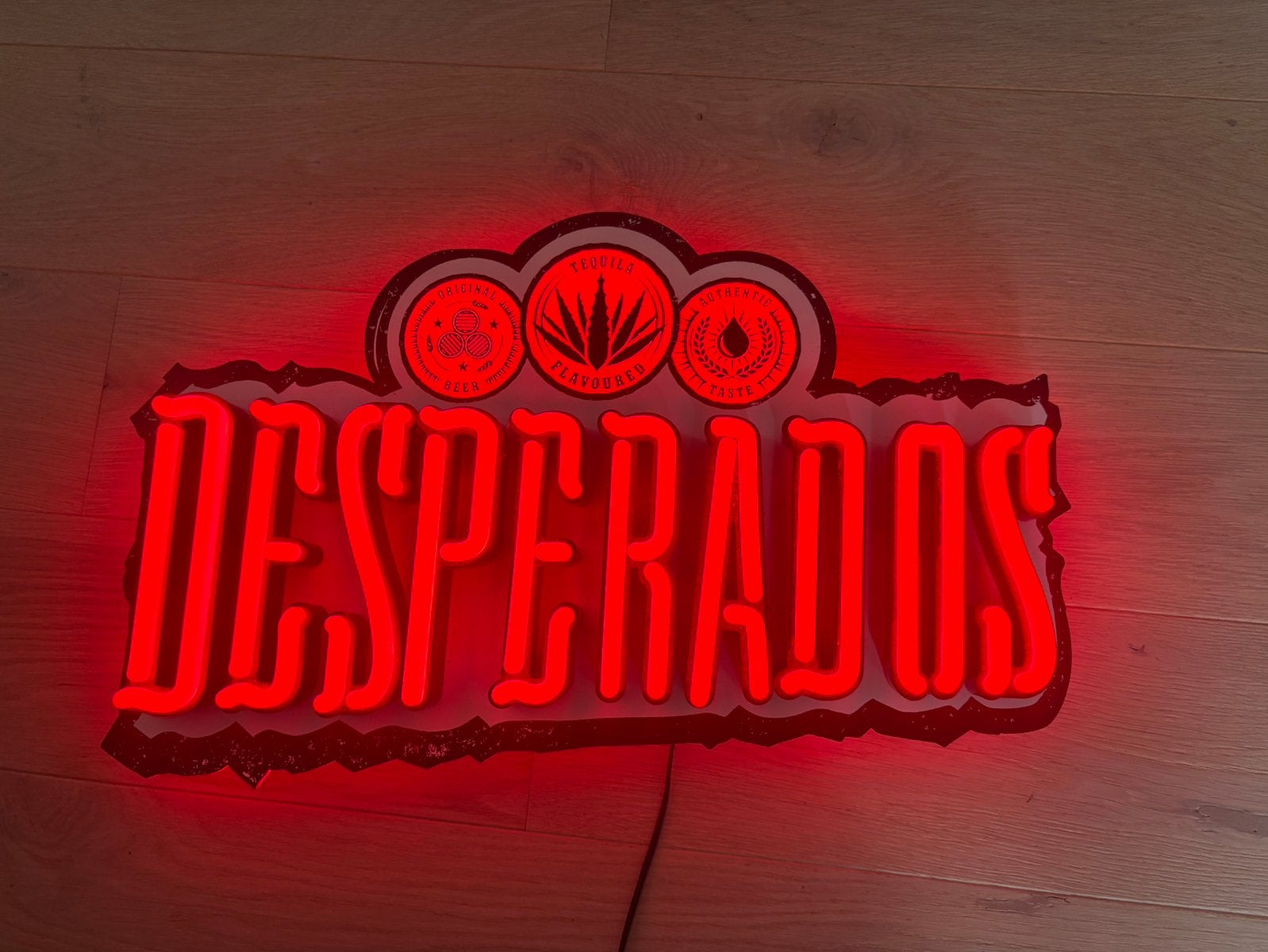 Lichtreclame DESPERADOS, Ophalen of Verzenden, Zo goed als nieuw