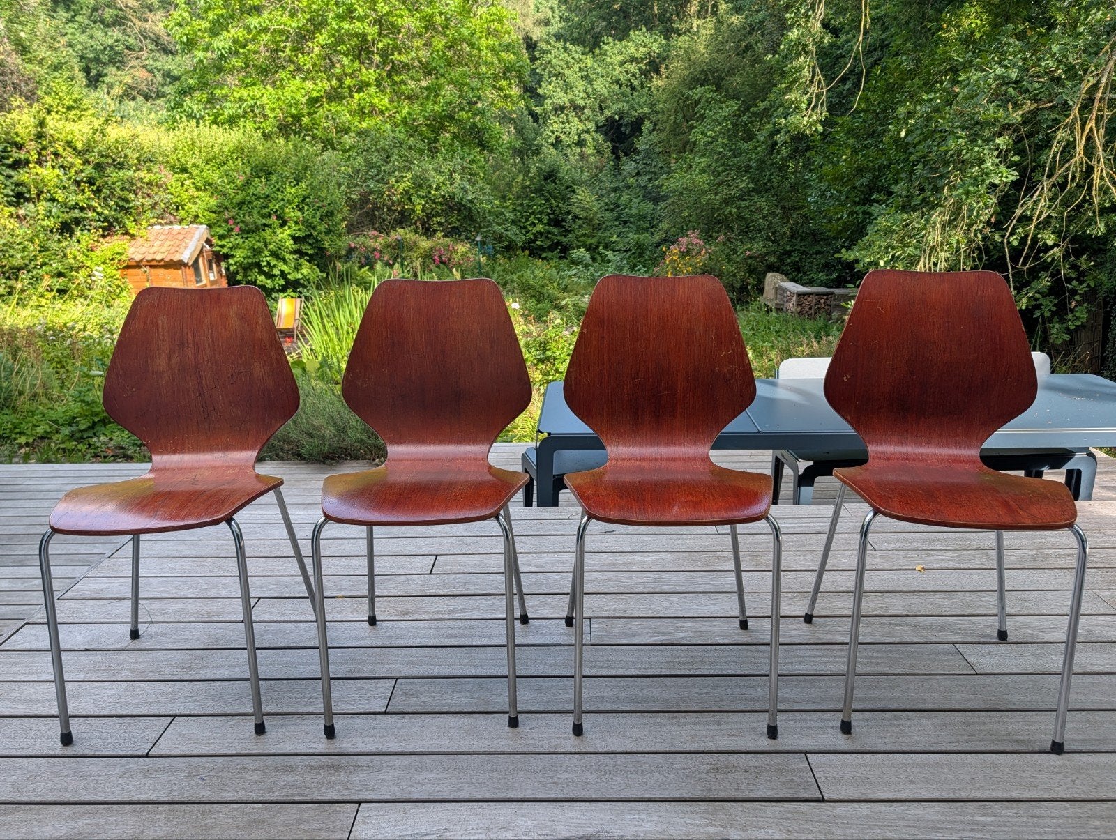 4 vintage stoelen, Huis en Inrichting, Stoelen, Ophalen