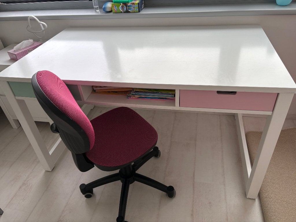 Bureau Bopita en kinderbureaustoel Lifetime, Maison & Meubles, Bureaux, Autres marques, Enlèvement, Utilisé, 140 cm