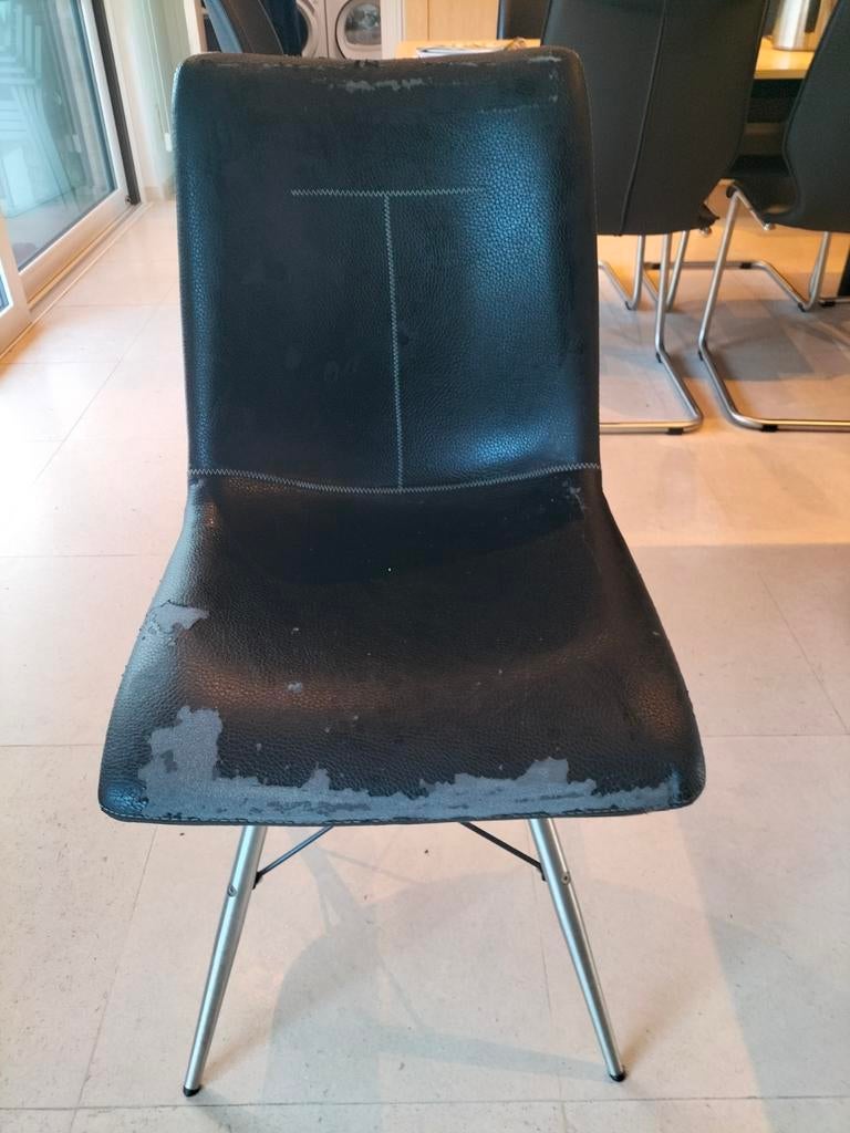 6  stevige stoelen Xooon, Ambra, Ophalen, Overige materialen, Gebruikt, Zwart