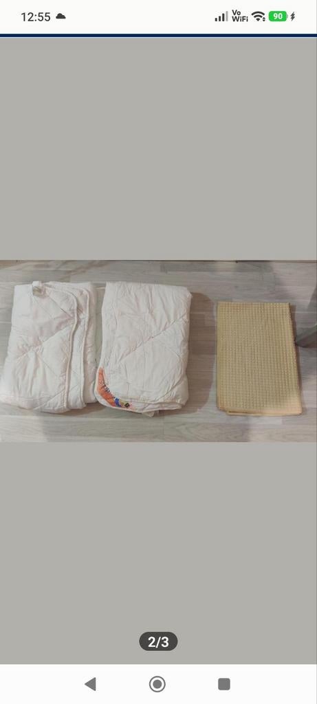 Babybed donsdeken 90/130,lakens,omranding, Ophalen of Verzenden, Dekbedovertrek