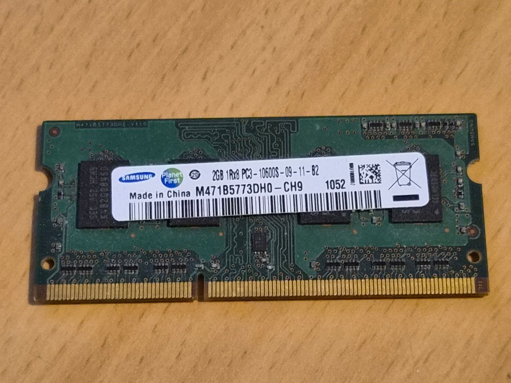 Samsung DDR3 PC3-10600 2GB 1333Mhz geheugen, Computers en Software, DDR3, Ophalen of Verzenden, Zo goed als nieuw, 2 GB