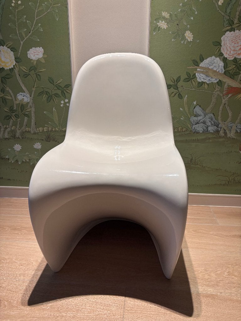 Set van 6 Panton Chair stijl stoelen, Huis en Inrichting, Ophalen, Kunststof, Gebruikt, Wit