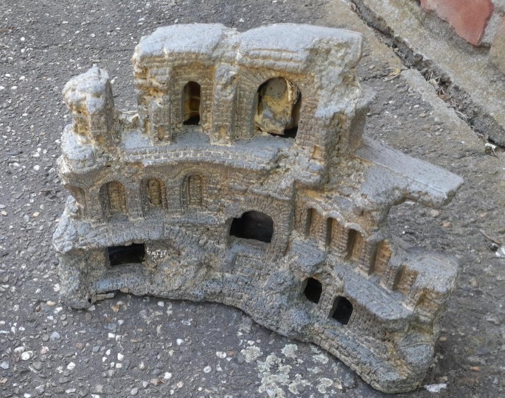 decoratie aquarium ruine    afmetingen 20 op 30, Enlèvement ou Envoi, Utilisé, Decoratie