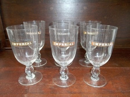 6 oude Imperial stout bierglazen., Ophalen of Verzenden, Zo goed als nieuw