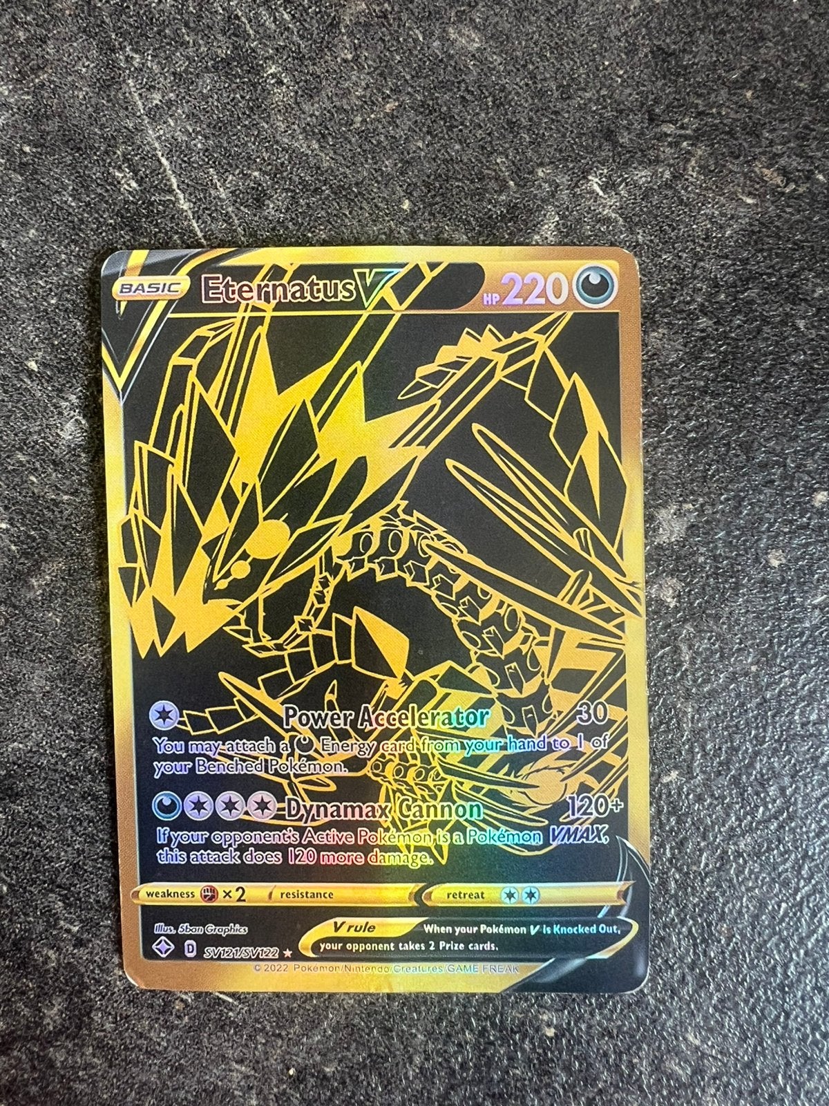Carte pokemon Eternatus V gold, Enlèvement, Comme neuf