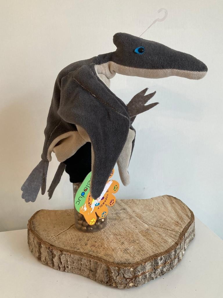 Handpopspeelhandschoen pterodactylos - Beleduc, Kinderen en Baby's, Speelgoed | Knuffels en Pluche, Nieuw, Overige typen, Ophalen of Verzenden