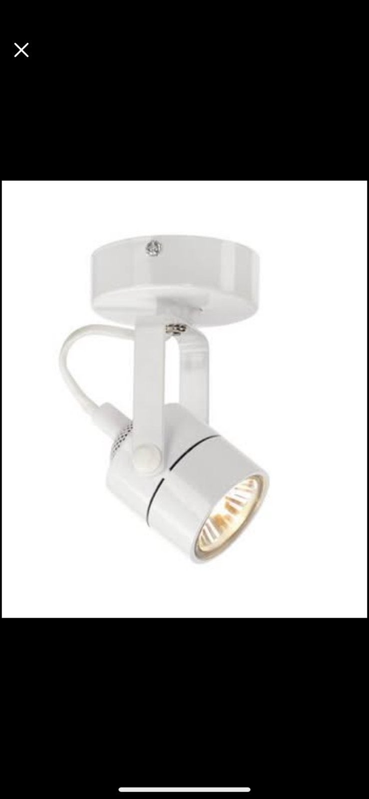 Applique spot blanc - GU10, Huis en Inrichting, Lampen | Spots, Metaal of Aluminium, Nieuw, Ophalen of Verzenden, Inbouw