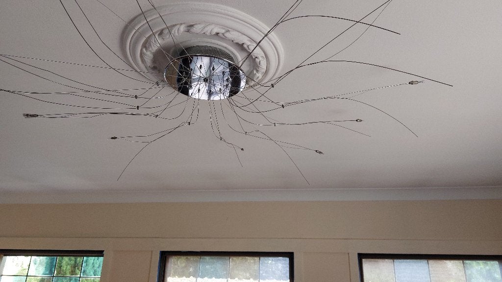 lamp, Huis en Inrichting, Lampen | Hanglampen, Ophalen, Gebruikt, Metaal, Overige fittingen