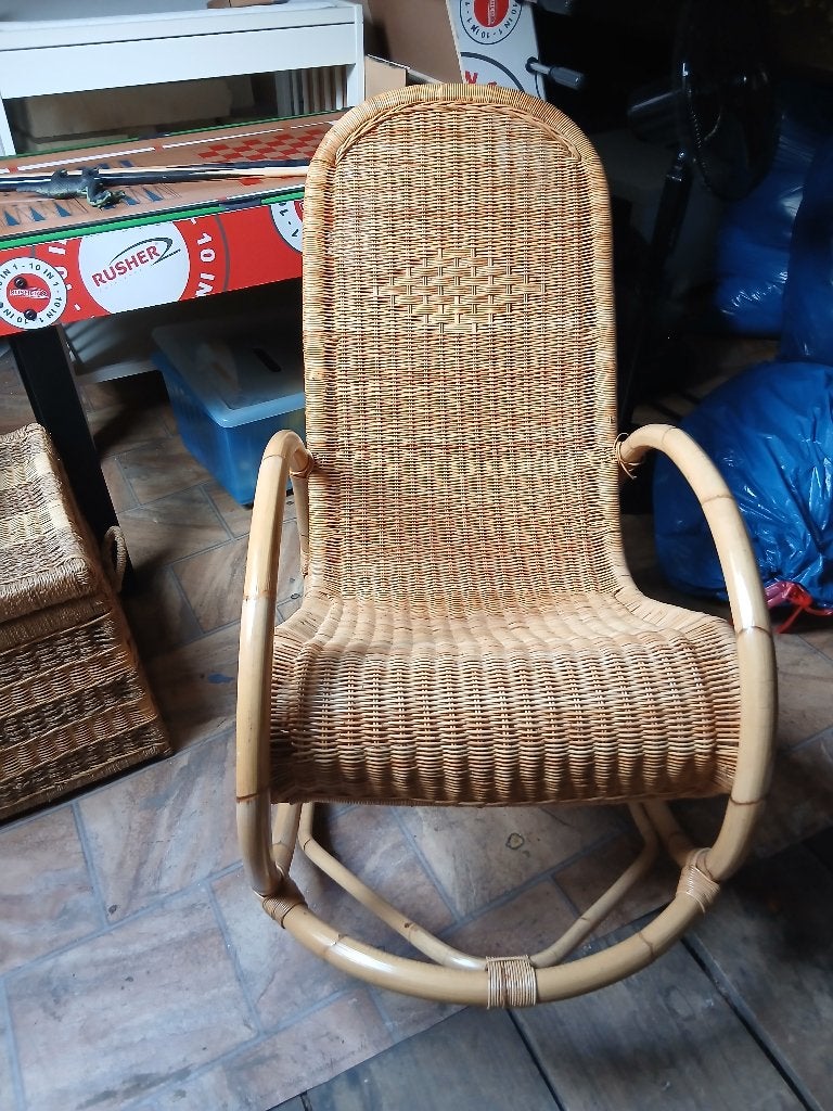 Fauteuil à bascule en rotin pour adulte, Enlèvement