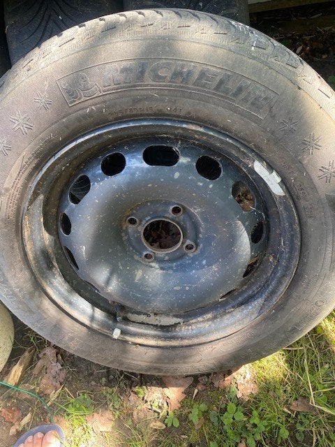 4 velgen 4x108 met winterbanden, Ophalen, Gebruikt, 15 inch, Velg(en)