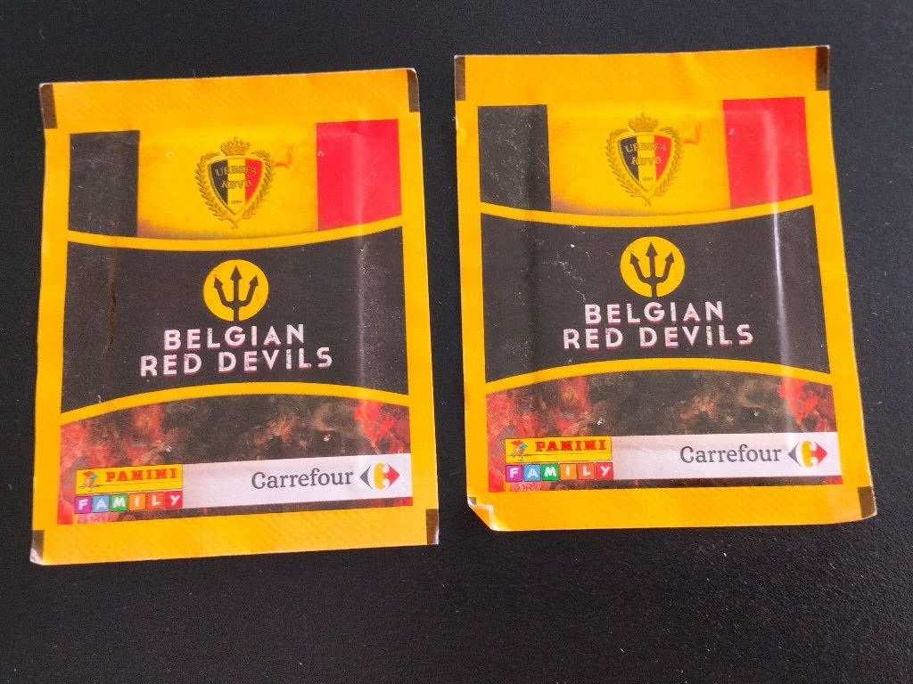 2 sachets fermés Diables Rouges, football de Panini, Enlèvement ou Envoi, Neuf, Sport