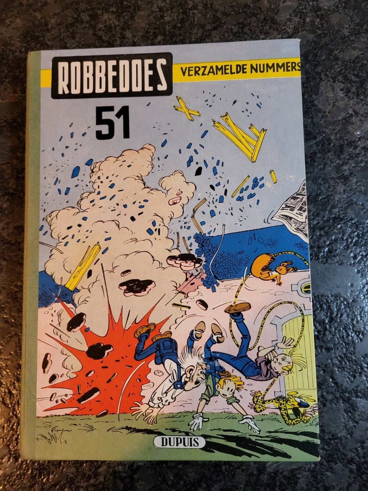 Robbedoes 51 Compleet!! 1955, Eén stripboek, Ophalen of Verzenden, Gelezen