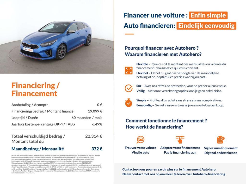 Kia ProCeed / pro_cee'd 1.6 TGDI GT (bj 2019, automaat), Auto's, Gebruikt, Blauw, 1438 kg, 5 deurs