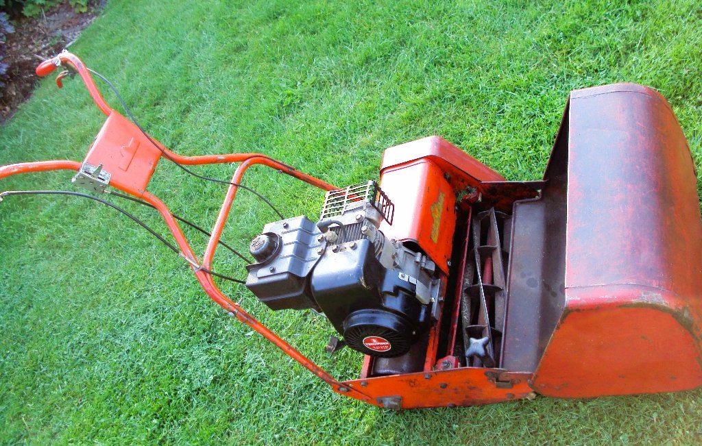 Wolf Garten 480 Kooimaaier / Banenmaaier met Benzinemotor, Ophalen, Benzine-grasmaaier, 40 t/m 49 cm, Opvangbak