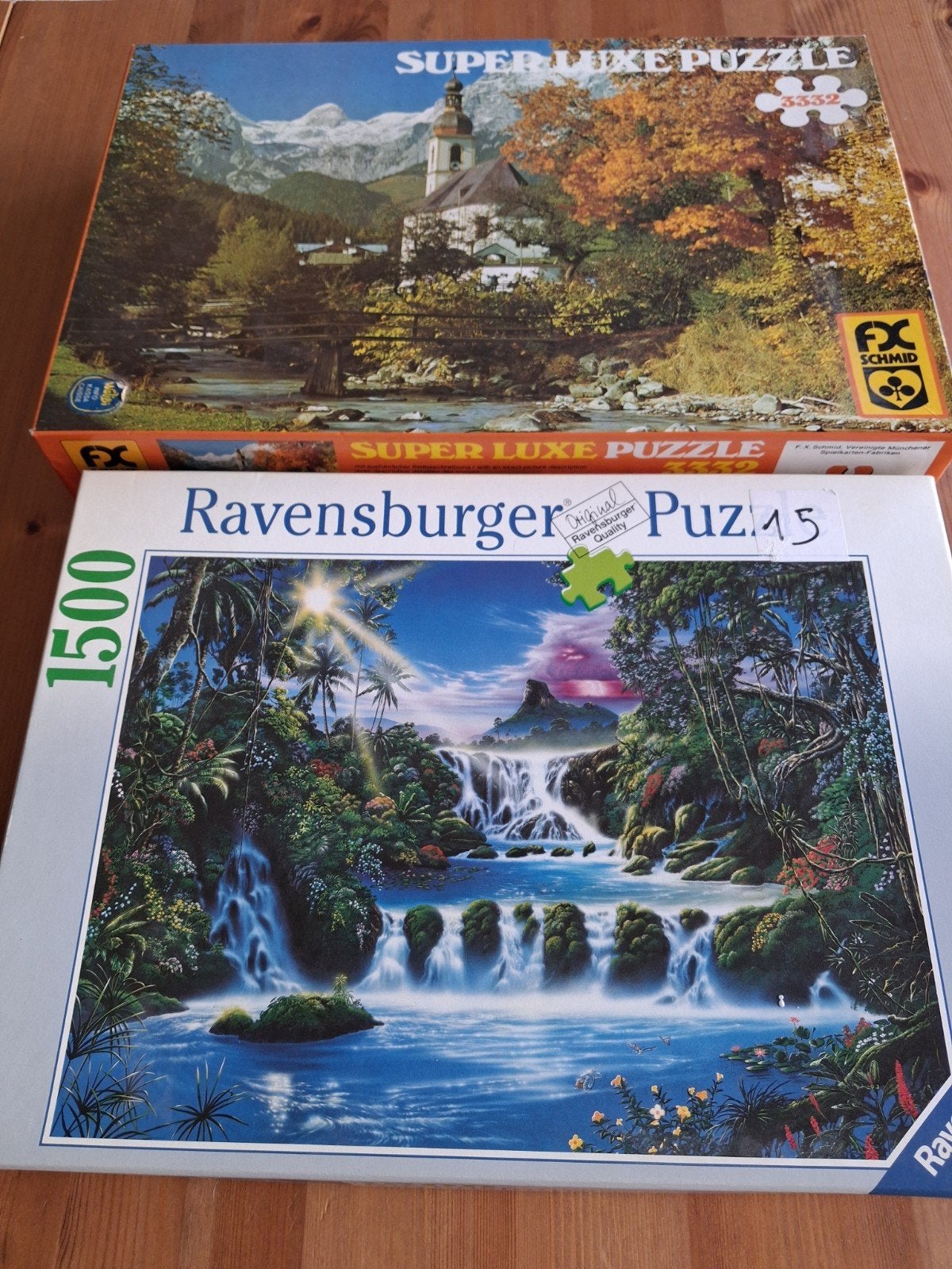 2 leuke puzzels te geef, Hobby en Vrije tijd, Denksport en Puzzels, Ophalen, Meer dan 1500 stukjes, Zo goed als nieuw, Legpuzzel