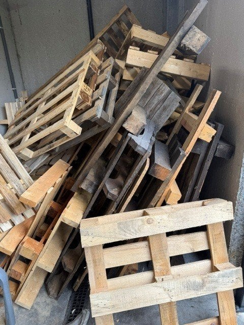 pallets om te knutselen of brandhout : gratis op te halen, Enlèvement, Utilisé, Palette