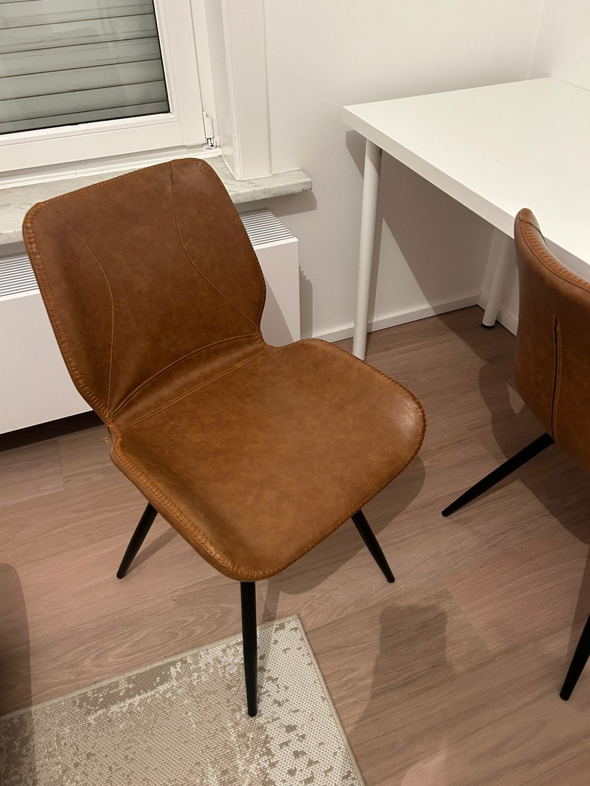 Chaise en cuire, Maison & Meubles, Chaises, Enlèvement, Comme neuf, Une