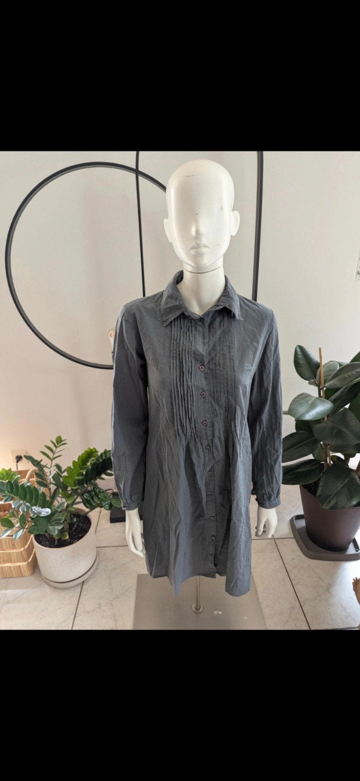 La Fée Maraboutée grijze hemdjurk maat S, Kleding | Dames, Jurken, Verzenden, Zo goed als nieuw, Knielengte, Maat 36 (S)