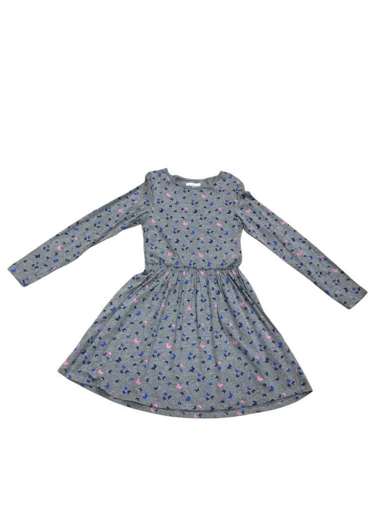 Grijze jurk met vlinders meisjes 14 jaar, Kinderen en Baby's, Gebruikt, Inextenso, Jurk of Rok, Verzenden