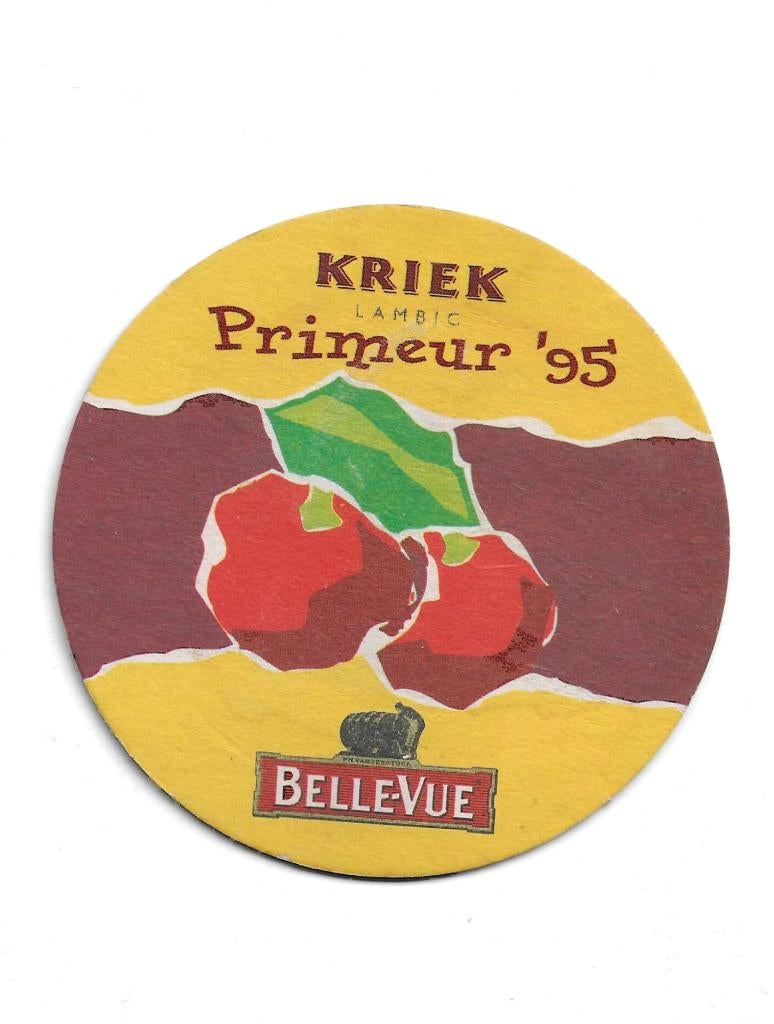 vieux tapis à bière Belle-Vue Kriek 1995, Collections, Enlèvement ou Envoi, Comme neuf, Sous-bock