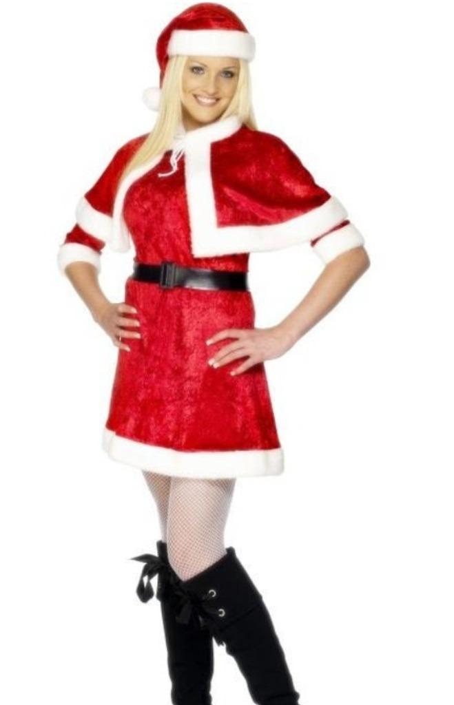Robe de Noël festive Père Noël et chapeau, Smiffy's, Envoi, Rouge, Autres types
