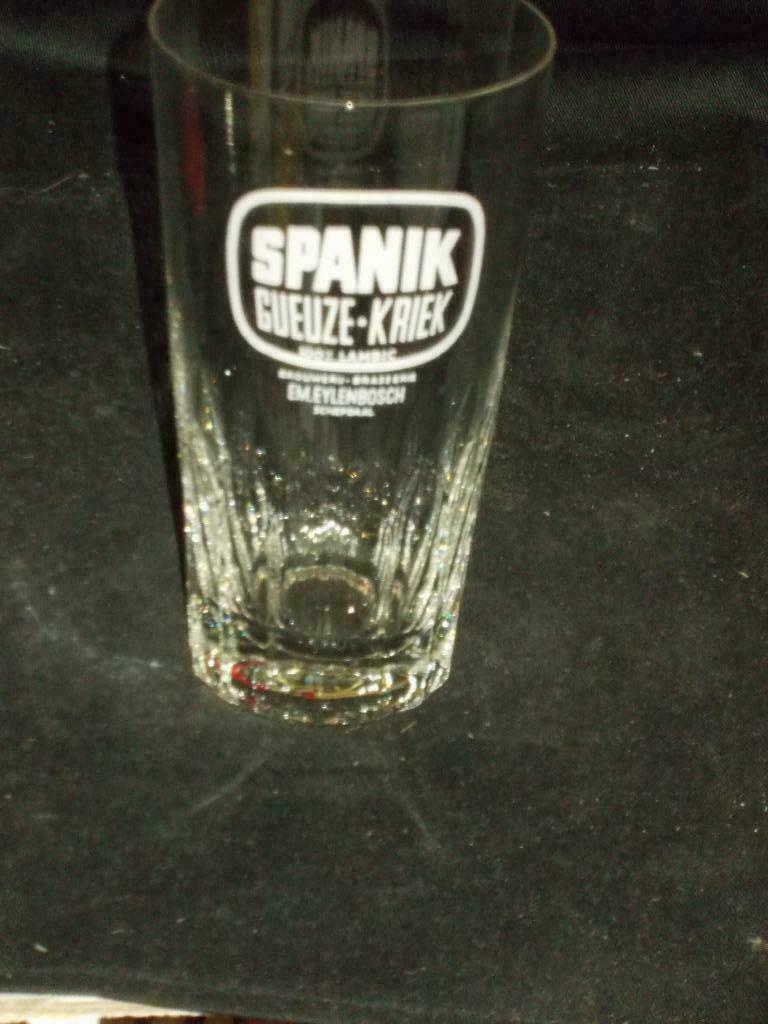 Bierglas.Gueuze.Kriek.Spanik.Eylenbosch. D 124, Ophalen of Verzenden, Gebruikt, Glas of Glazen, Overige merken