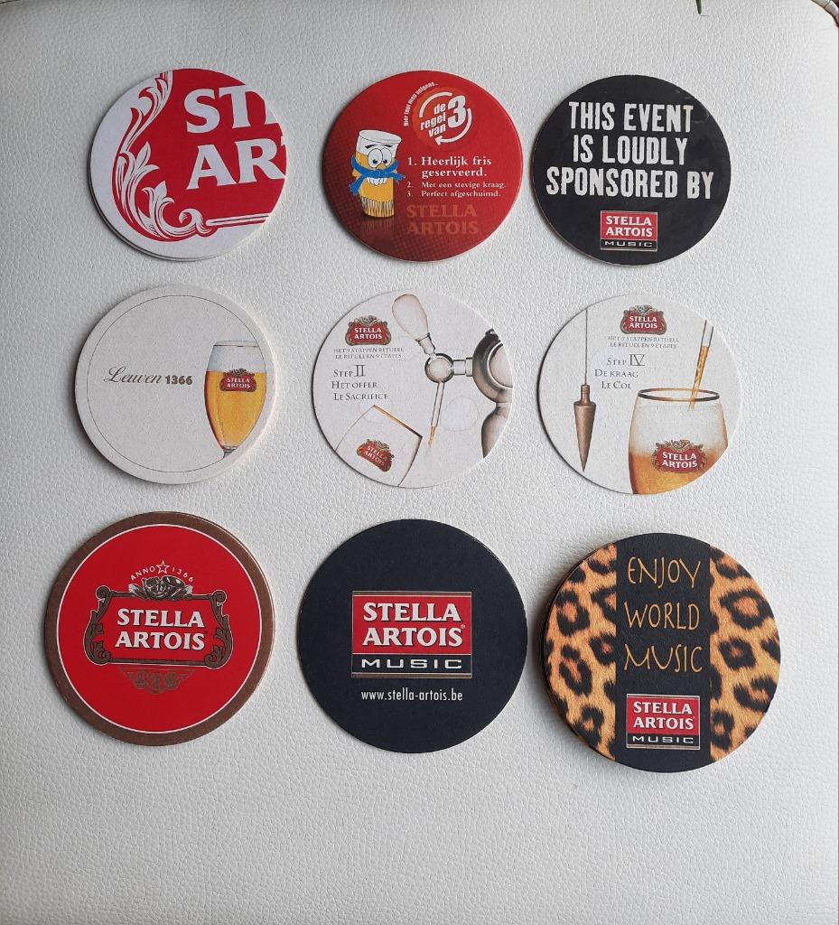 Bierviltjes van stella artois (rond), Enlèvement ou Envoi, Utilisé, Sous-bock, Stella Artois