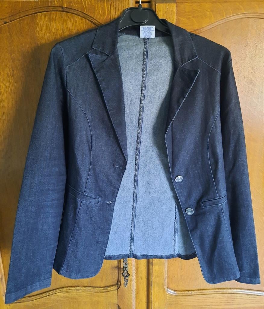 Jeansblazer dames maat 36 (S), Kleding | Dames, Ophalen of Verzenden, Zo goed als nieuw, Maat 36 (S), Blauw