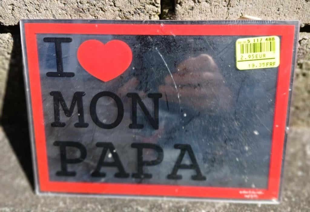 petit cadre en verre "mon papa", Enlèvement ou Envoi, Neuf