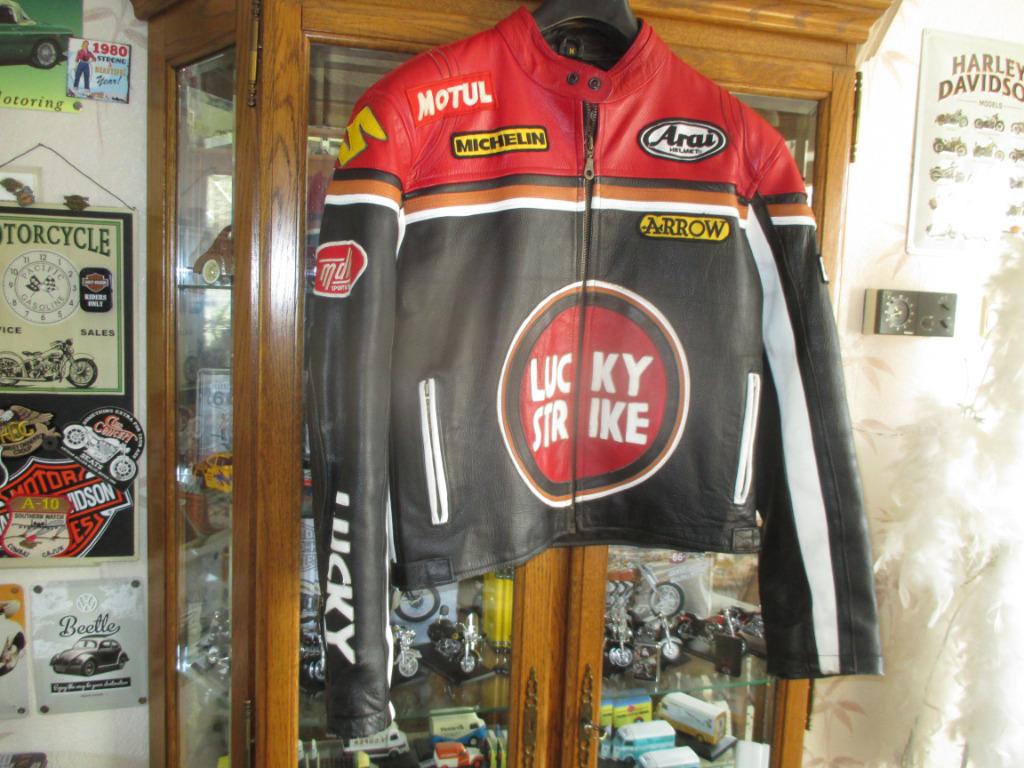 Veste en cuir moto Lucky Strike., Enlèvement, Hommes