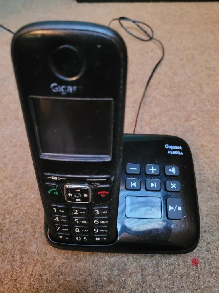 téléphone sans fil avec répondeur, Télécoms, Téléphones fixes | Combinés & sans fil, Utilisé, 1 combiné, À Faible Émission d'Ondes