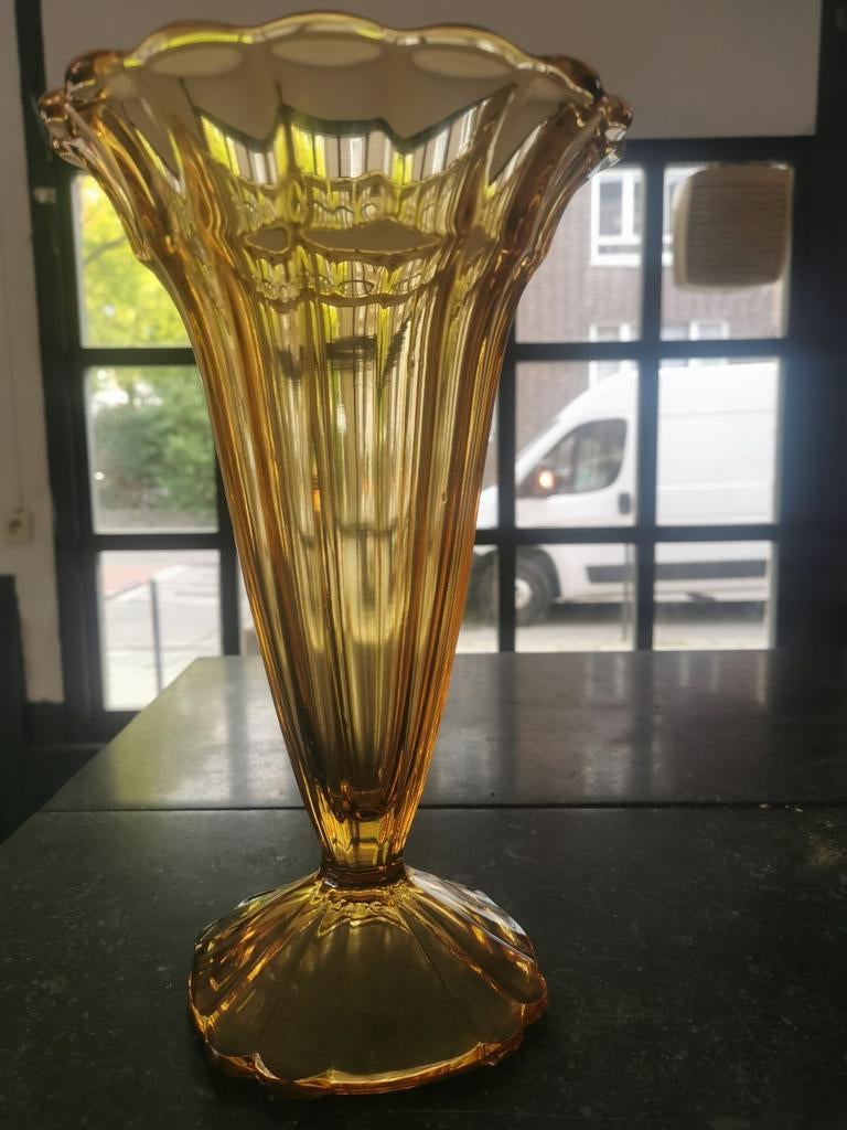 Vaas Art Deco Scailmont glaswerk jaren 30, Enlèvement ou Envoi