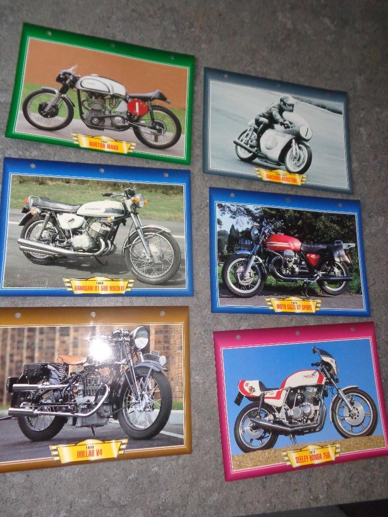 60 fiches sur motos de course et de collection, Enlèvement